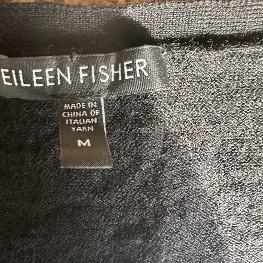 Eileen Fisher Black Sequin Tank Top Merino Wool Womens Size Medium - Picture 2 of 7